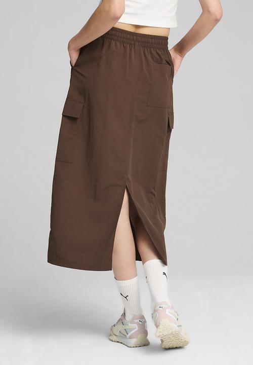 PUMA - Downtown Cargo Midi Skirt Wv - Espresso Brown