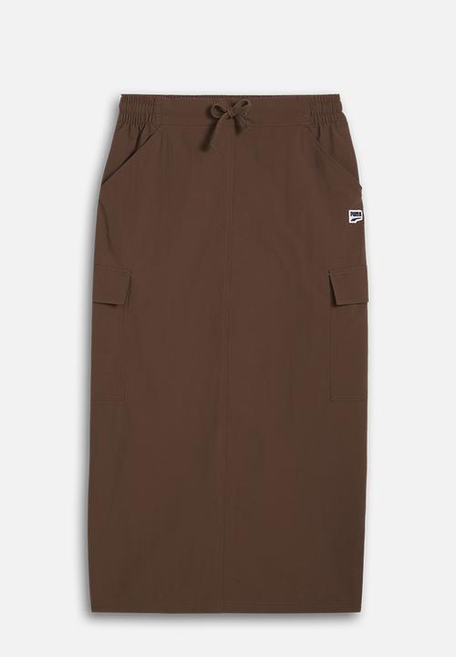 PUMA - Downtown Cargo Midi Skirt Wv - Espresso Brown