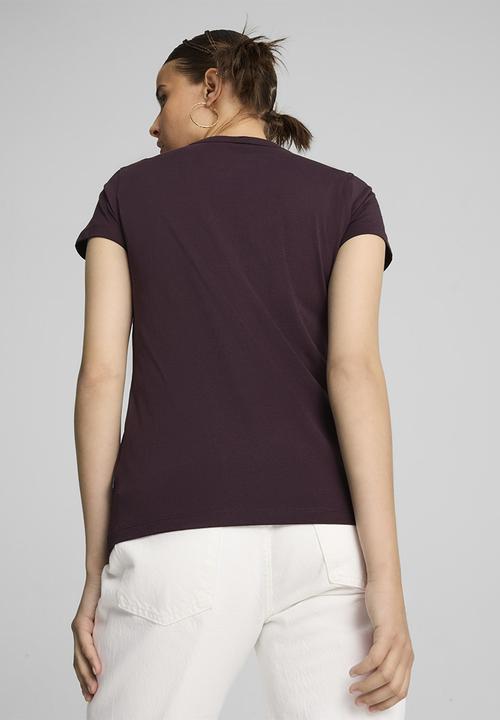 PUMA - Plus Ess+ Metallic Logo Tee - Midnight Plum