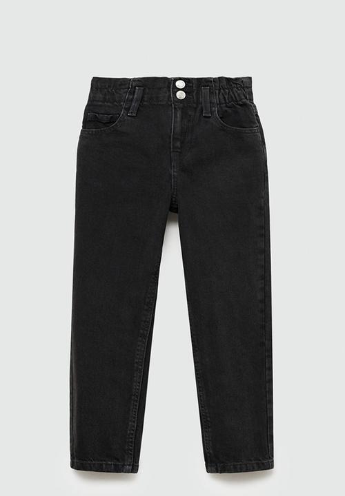 MANGO - Jeans paperbag - black