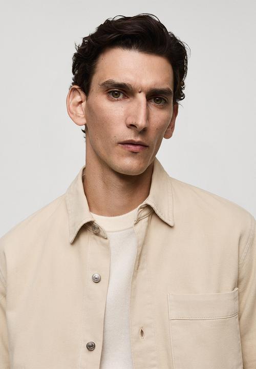 MANGO - Overshirt jazz - beige