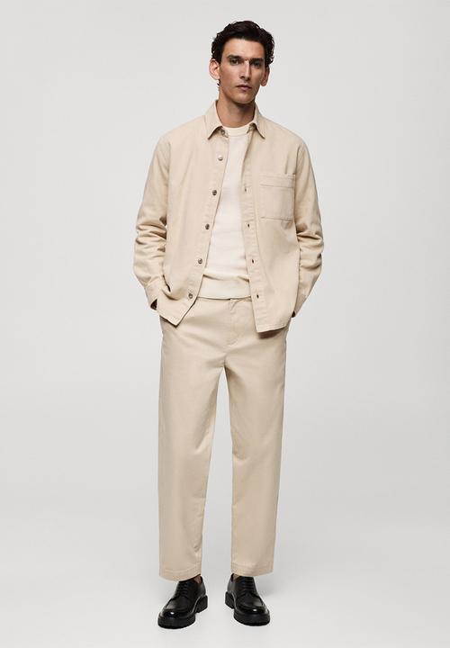 MANGO - Overshirt jazz - beige