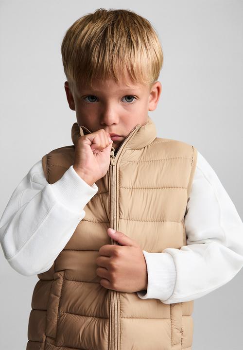 MANGO - Waistcoat alvarito - light beige