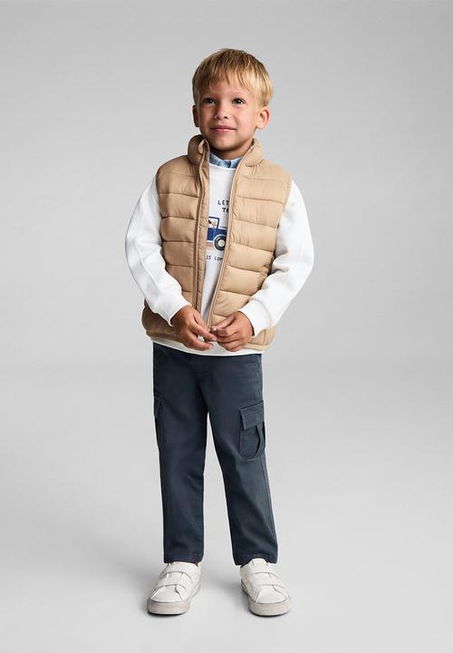 MANGO - Waistcoat alvarito - light beige