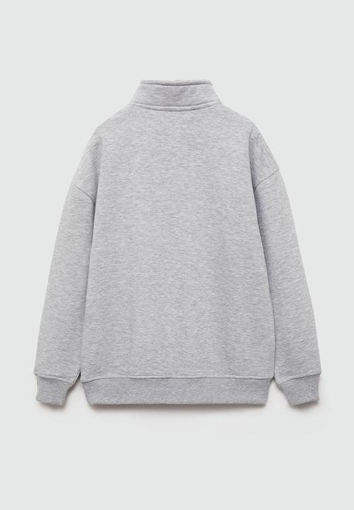 MANGO - Sweatshirt halfzip - medium grey