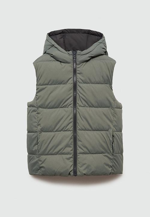 MANGO - Waistcoat mario - charcoal