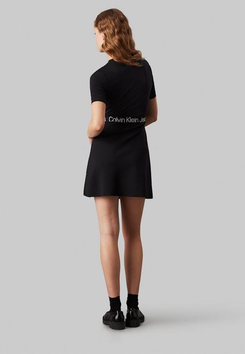 Calvin Klein - Tape milano short sleeve dress - ck black