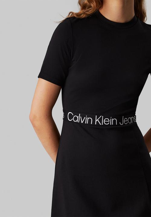 Calvin Klein - Tape milano short sleeve dress - ck black