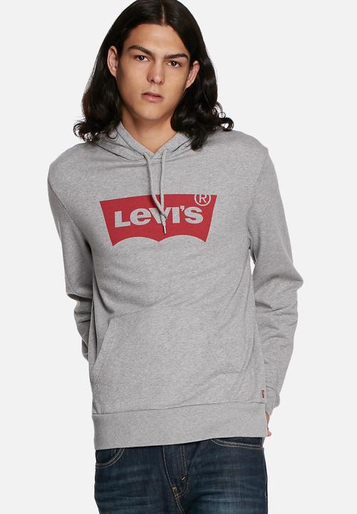 branded grey hoodie