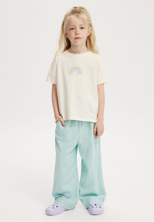 Cotton On - Poppy short sleeve print tee - dark vanilla/rainbow