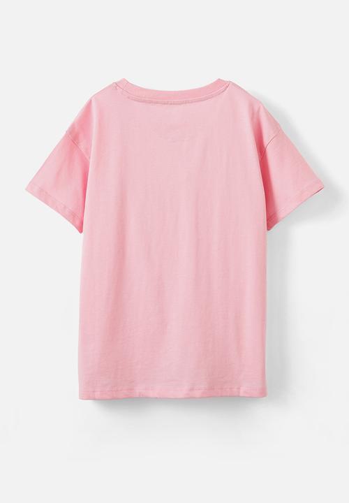 Cotton On - Poppy short sleeve print tee - blush pink/jardin tulip