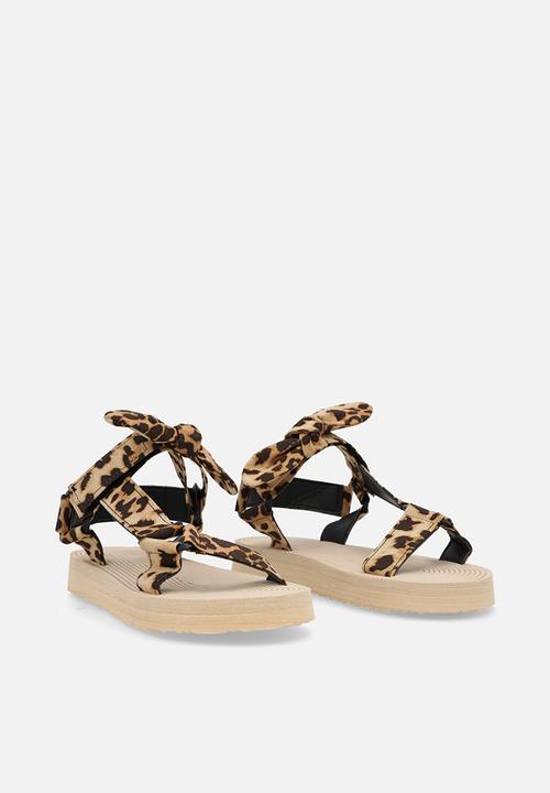 Pop Candy - Leopard print sandals - brown & black