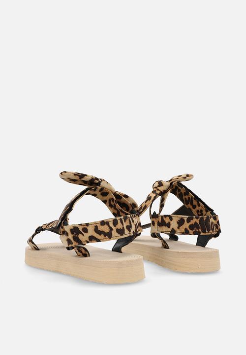 Pop Candy - Leopard print sandals - brown & black