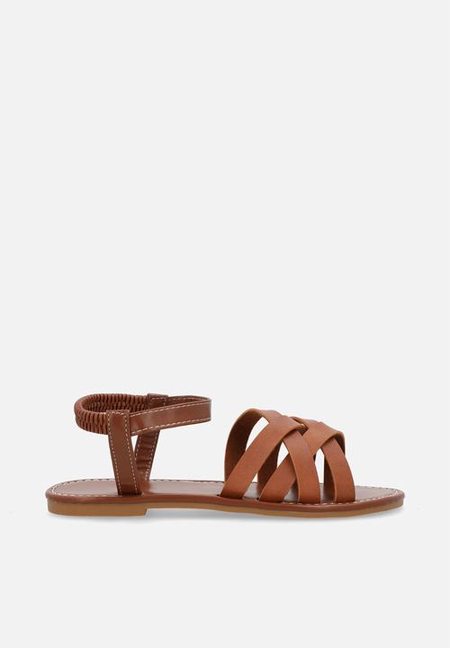 Pop Candy - Criss cross sandals - brown