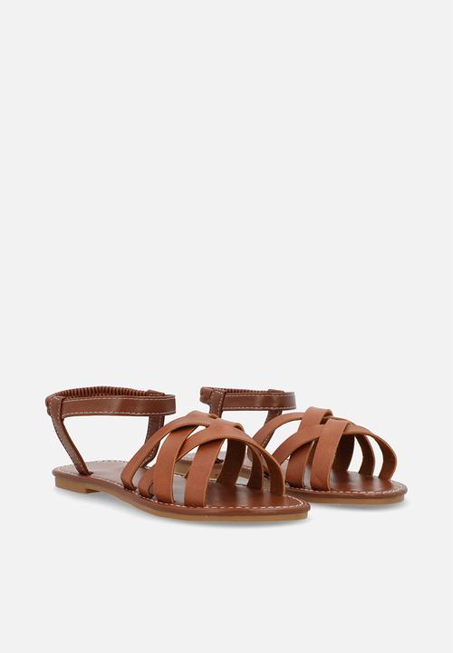 Pop Candy - Criss cross sandals - brown