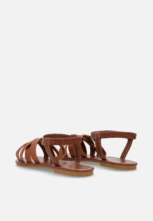 Pop Candy - Criss cross sandals - brown