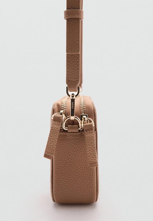 MANGO - Crossbody bag donga -medium brown