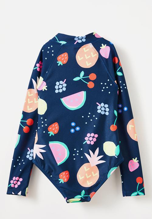 Cotton On - Lydia one piece - in the navy/fruit salad