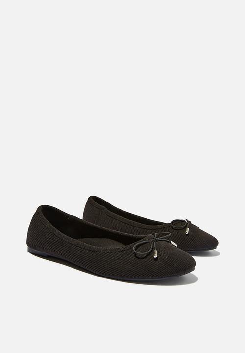 Cotton On - Emma Bow Ballerina - Black Cord