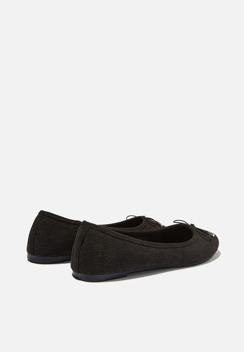 Cotton On - Emma Bow Ballerina - Black Cord
