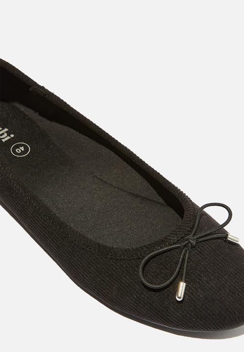 Cotton On - Emma Bow Ballerina - Black Cord