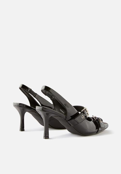 Cotton On - Amber Statement Pointed Slingback - Black Buckle