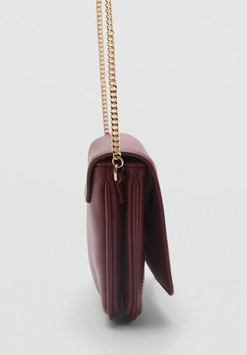 MANGO - Crossbody bag corina -dark red