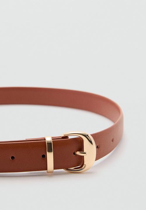 MANGO - Belt mestuds - brown