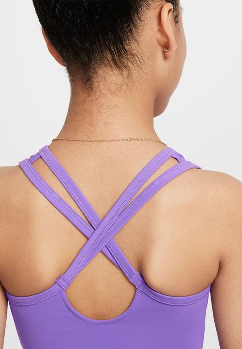 Nike - Girls nike dri-fit one tank- black raspberry/white
