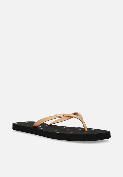 POLO - Squoval monogram flip flop - black