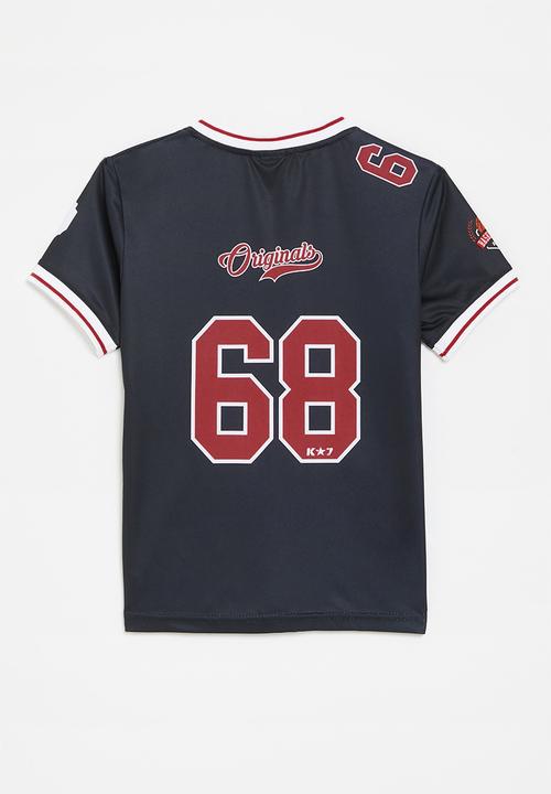 K-STAR 7 - Wilt boys tee - navy & red