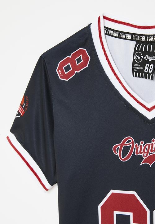 K-STAR 7 - Wilt boys tee - navy & red
