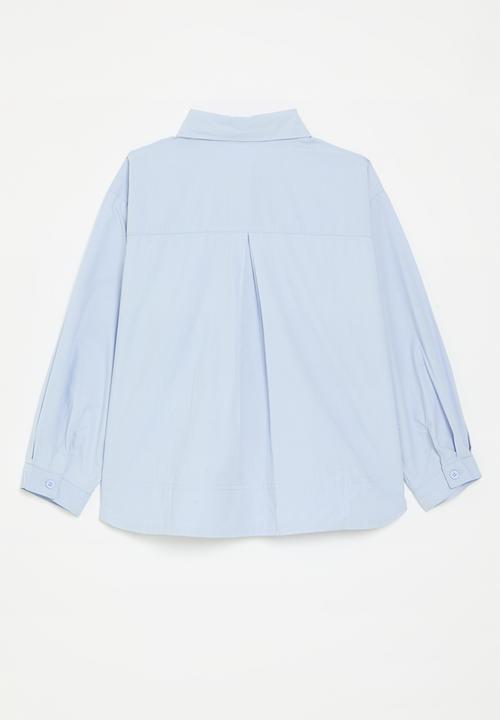 Pop Candy - Baggy button down shirt - blue