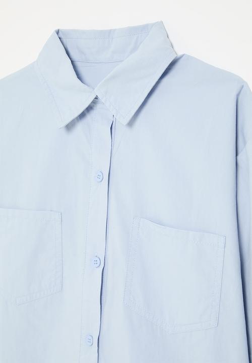 Pop Candy - Baggy button down shirt - blue