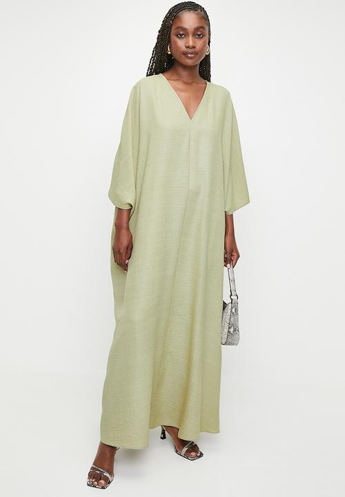 MILLA - Deep v kaftan maxi dress - bitter choc