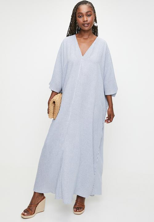 MILLA - Deep v kaftan maxi dress - stripe