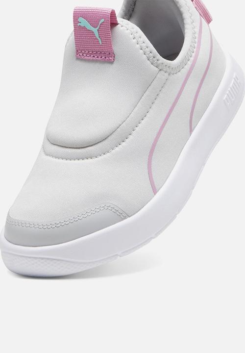PUMA - Courtflex V3 Slip On Ps - Cool Light Gray-Mauved Out