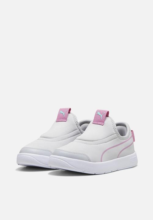PUMA - Courtflex V3 Slip On Ps - Cool Light Gray-Mauved Out