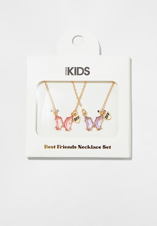 Cotton On - Kids 2 pk necklaces - butterflies/goldy