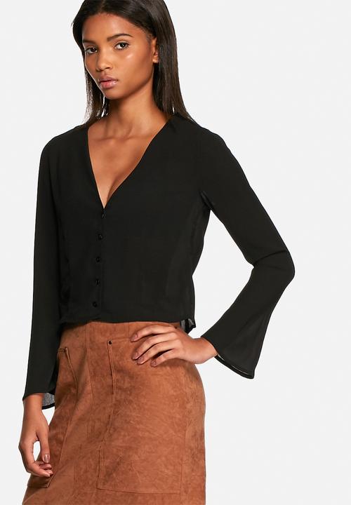 Neon Rose - Flared sleeved blouse