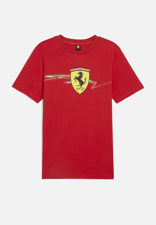 PUMA - Ferrari Race Big Shield Tee - Rosso Corsa