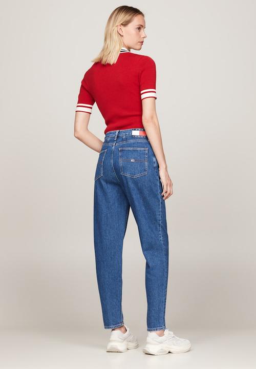 Tommy Hilfiger - Mom jean uh tpr flag - denim medium
