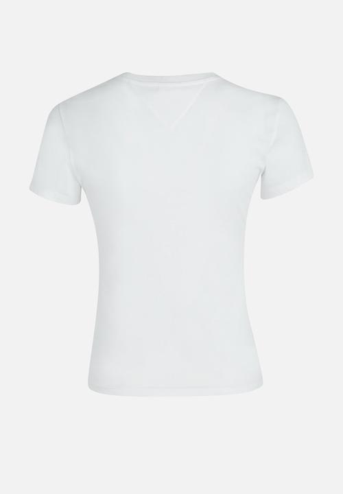 Tommy Hilfiger - Plus tjw slim essential logo 1 short sleeve ext - white
