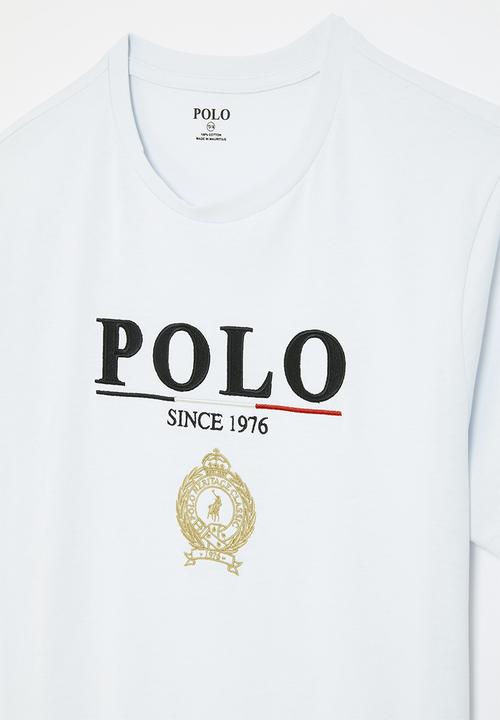 POLO - Boys logan crested short sleeve tee - ice blue