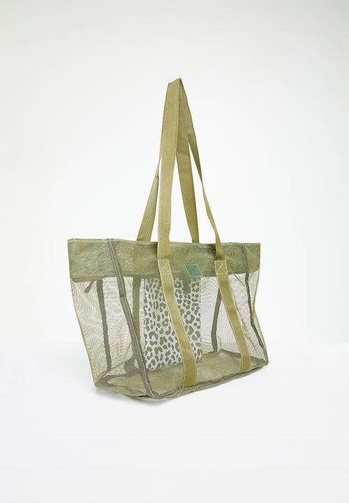 Thandana - Meshie large mesh bag - olive
