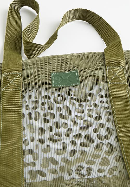 Thandana - Meshie large mesh bag - olive