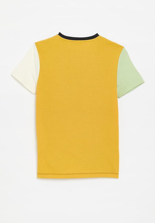 POLO - Boys tyler colour blocked tee - navy