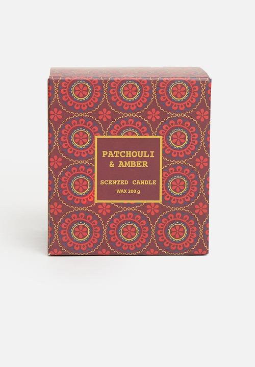 H&S - Glass Candle- Red
