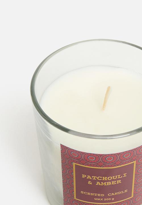 H&S - Glass Candle- Red