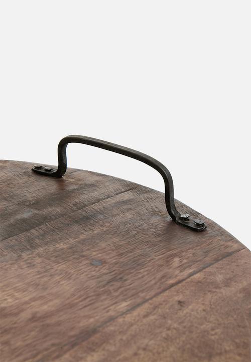 Excellent Houseware - Hostess wooden serving tray - natural